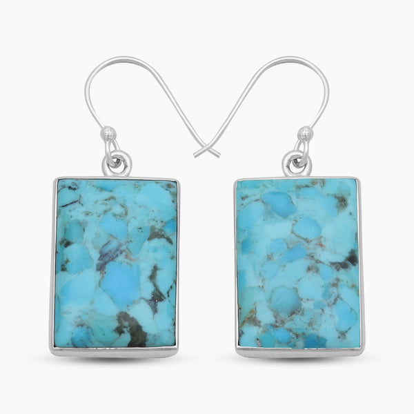 Arizona Turquoise Silver Earrings