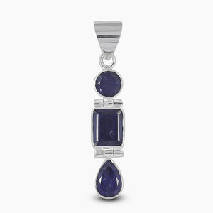 925 Sterling Silver Blue Iolite Pendants