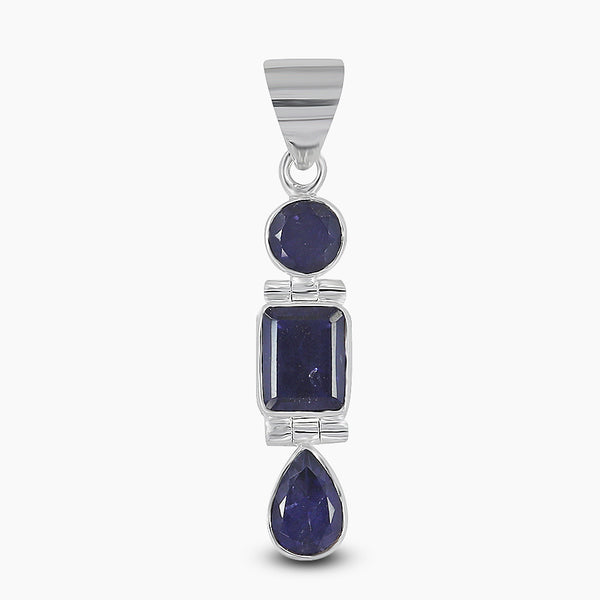 925 Sterling Silver Blue Iolite Pendants