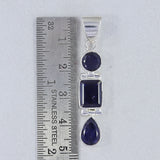 925 Sterling Silver Blue Iolite Pendants