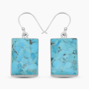 Arizona Turquoise Silver Earrings