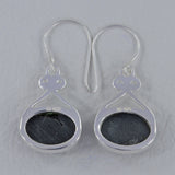 Charoite Silver Earrings