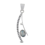 925 Sterling Silver Ethiopian Opal Pendant