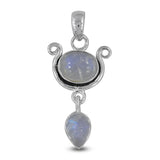 925 Silver Rainbow Moonstone Pendant