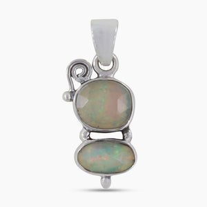 925 Sterling Silver Ethiopian Opal Pendants
