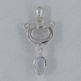 Rainbow Moonstone 925 Sterling Silver Pendant