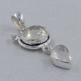 Rainbow Moonstone 925 Sterling Silver Pendant