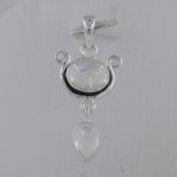 Rainbow Moonstone 925 Sterling Silver Pendant