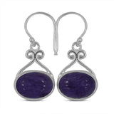 Charoite Silver Earrings