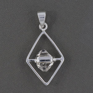 925 Silver Herkimer Quartz Pendant