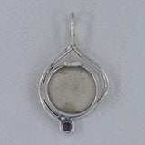 925 Sterling Silver Titanium Druzy Pendant