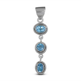 Blue Topaz 925 Sterling Silver Pendant