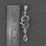 Natural Herkimer Diamond 925 Sterling Silver Pendant