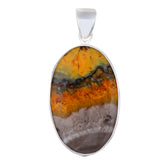 925 Starling Silver Mustered Jasper Pendant