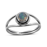 Natural Peridot August Birthstone Silver Ring