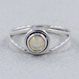 Natural Peridot August Birthstone Silver Ring