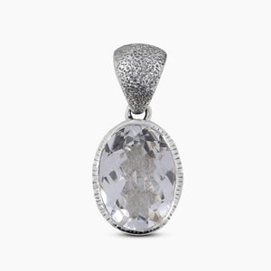 Natural Amethyst Silver Pendants