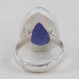 Natural Tanzanite Cabochon Silver Rings