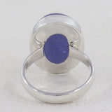 Natural Tanzanite Cabochon Silver Rings