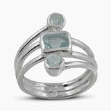 Genuine Iolite Silver Rings