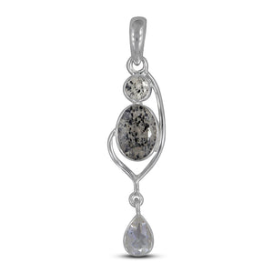 925 Sterling Silver Singing Quartz Pendants