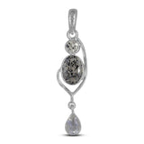 925 Sterling Silver Singing Quartz Pendant