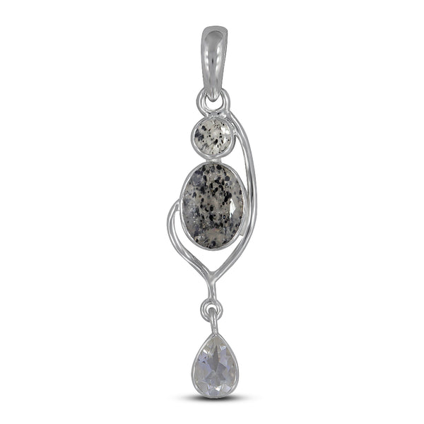 925 Sterling Silver Singing Quartz Pendants
