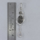 925 Sterling Silver Singing Quartz Pendant