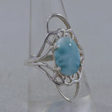 Larimar Silver Ring