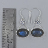 Charoite Silver Earrings