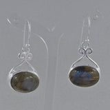 Charoite Silver Earrings