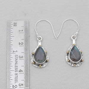 Labradorite Silver Earrings