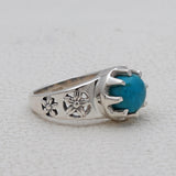 Rainbow Moonstone Silver Ring