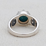 Rainbow Moonstone Silver Ring