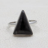 Psilomelane Silver Ring