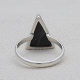 Psilomelane Silver Ring