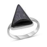 Psilomelane Silver Ring