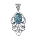 Aquamarine Gemstone 925 Sterling Silver Pendant Set