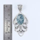 Aquamarine Gemstone 925 Sterling Silver Pendant Set