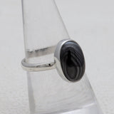 Psilomelane Silver Ring