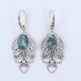 Aquamarine Gemstone 925 Sterling Silver Pendant Set