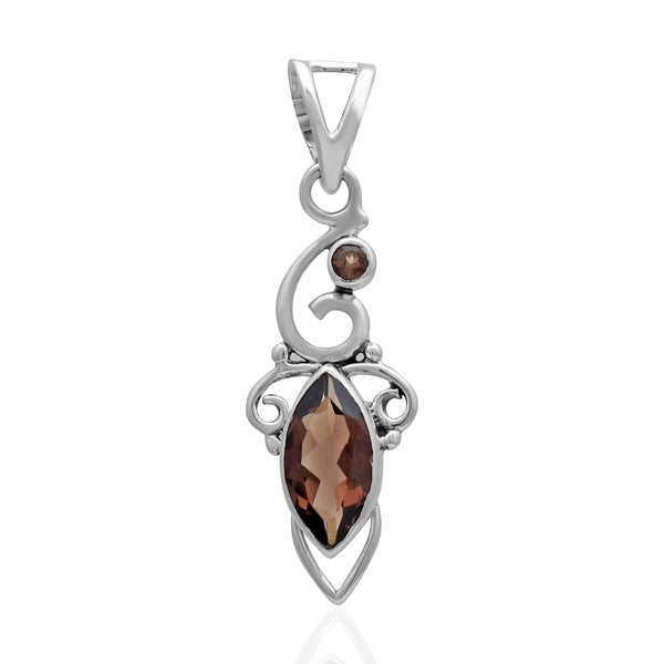 925 Sterling Silver Smoky Quartz Pendants