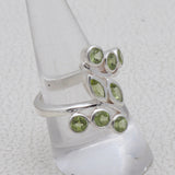 Natural Peridot Silver Ring