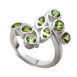 Natural Peridot Silver Ring