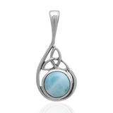 Silver Larimar Gemstone Pendant