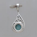 Silver Larimar Gemstone Pendant