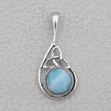 Silver Larimar Gemstone Pendant