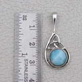 Silver Larimar Gemstone Pendant