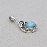 Silver Larimar Gemstone Pendant