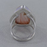 Pink Scolecite Silver Ring